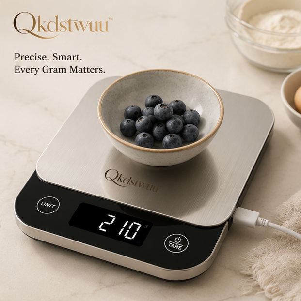 Qkdstwuu™ Smart Digital Kitchen Scale with LED Display & USB Charging